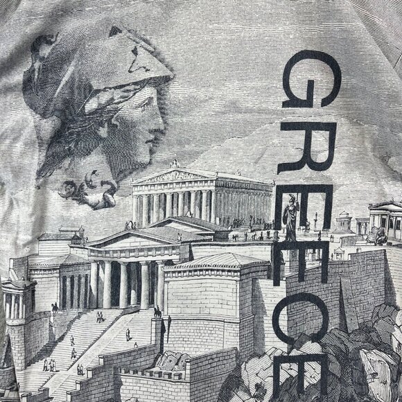 Vintage 90s Greece All Over Print Tee Shirt size M - Picture 4 of 8